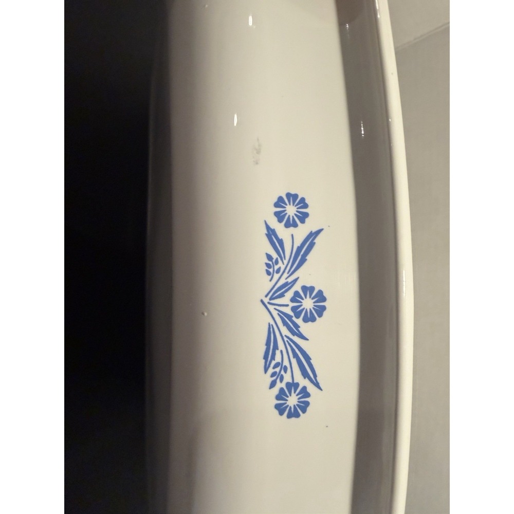 Vintage Corning Ware Blue Cornflower P-21 Roaster/Casserole Dish 13"x9"x2" ~USA! - Picture 6 of 11